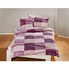 Parure de lit orné d'un motif moderne de carrés – Taie d'oreiller – 65x100 cm