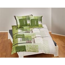 Parure de lit avec petits et grands carrés – Fourre de duvet – 160x210 cm