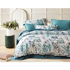 Parure de lit au motif fleuri genre aquarelle – Taie d'oreiller – 50x70 cm