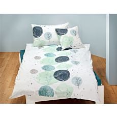 Parure de lit orné de cercles et de fleurs – Taie d'oreiller – 50x70 cm