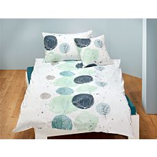 Parure de lit orné de cercles et de fleurs – Taie d'oreiller – 65x65 cm
