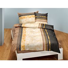 Parure de lit à rayures et motif fleuri – Taie d'oreiller – 50x70 cm