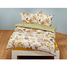 Parure de lit avec motif de fleurs automnales