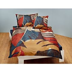 Parure de lit orné d'un motif artistique de feuilles – Taie d' oreiller – 50x70 cm