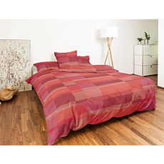 Parure de lit à motif de carreaux bigarrés – Taie d'oreiller – 65x65 cm