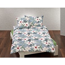 Linge de lit agrémenté d'un somptueux motif floral