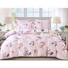 Parure de lit agrémenté d'un motif floral romantique