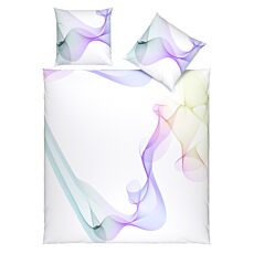 Linge de lit au motif ondulé abstrait