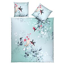 Linge de lit au design tropical avec colibris