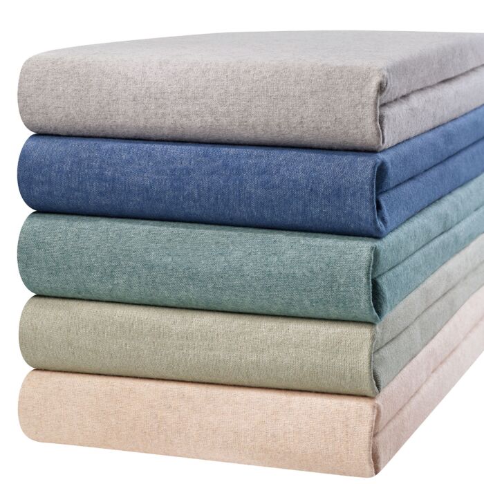Drap-housse mélange flanelle fine avec effet chiné