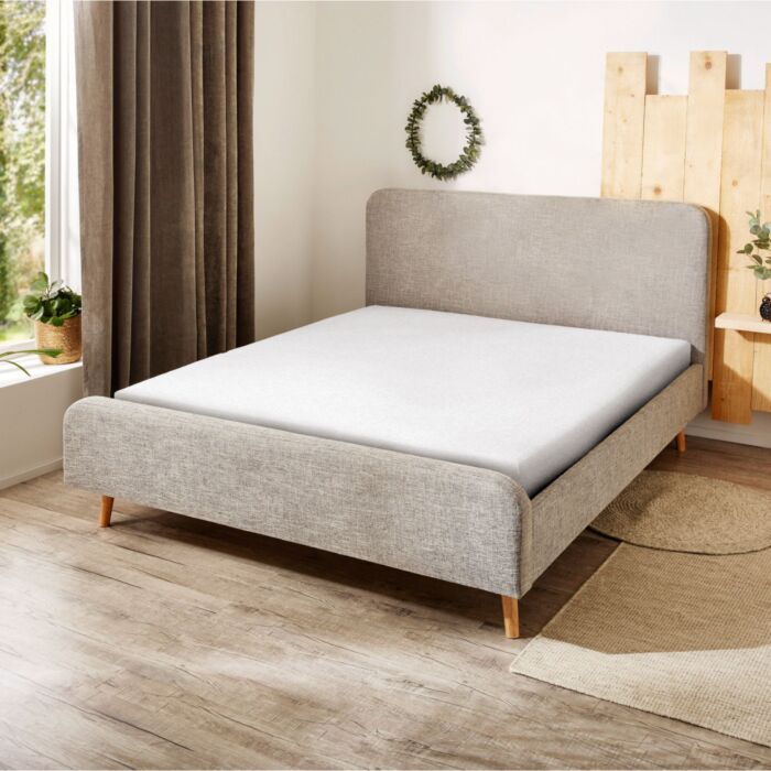 Drap-housse mélange flanelle fine avec effet chiné