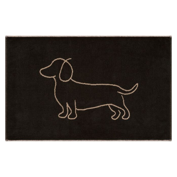 Tapis de bain Cawö Companion, motif teckel tissé