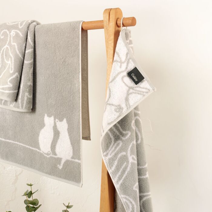 Linge de bain Cawö You&Me, motif chat tissé