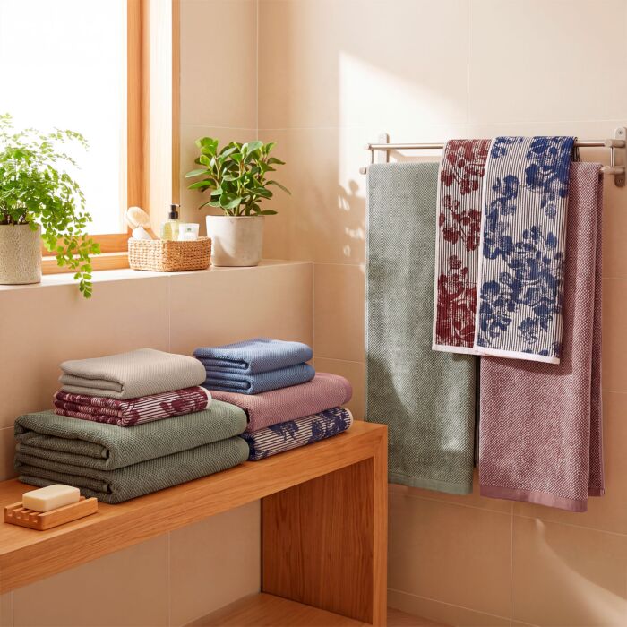 Linge éponge raffiné Two Tone aspect chiné