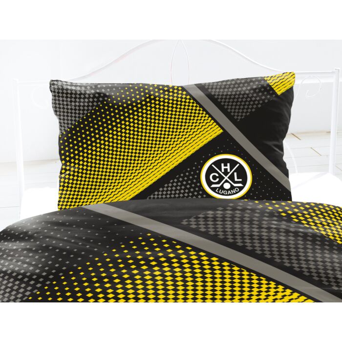 Linge de lit HC LUGANO, noir-jaune