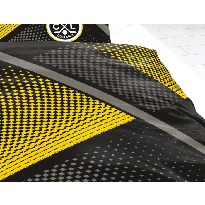 Linge de lit HC LUGANO, noir-jaune