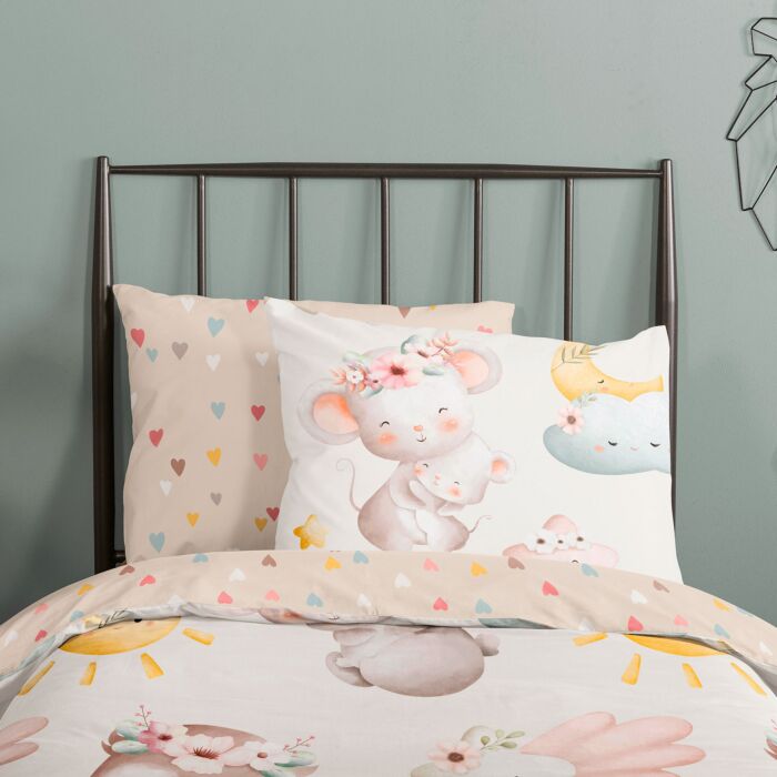 Parure de lit avec tendres familles d’animaux