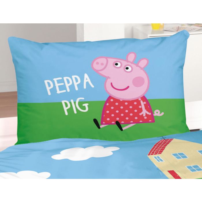 Parure De Lit Avec Peppa Pig Devant Sa Maison Sur La Colline Linge De Lit Ch Parure De Lit Avec Peppa Pig Devant Sa Maison Sur La Colline Linge De Lit Ch
