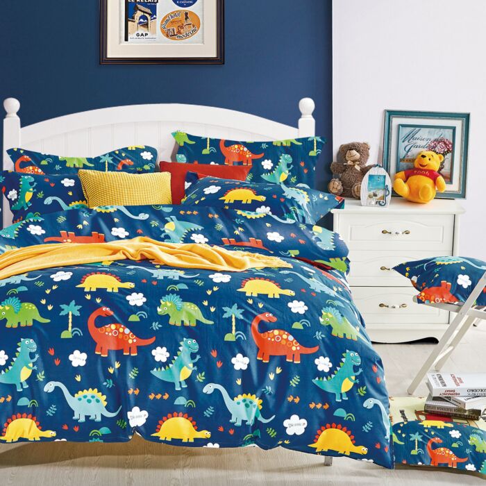Parure de lit joyeuse avec des dinosaures