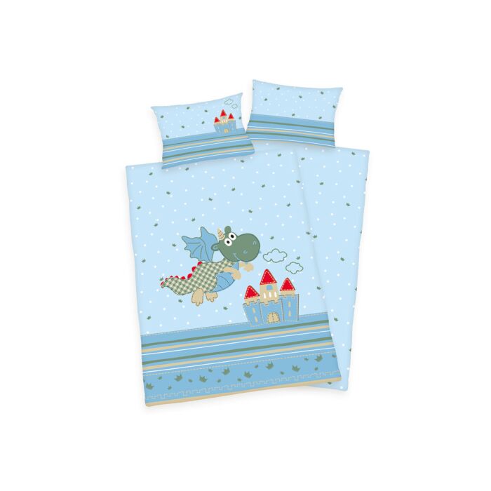 Parure de lit petit dragon au château magique main product photo