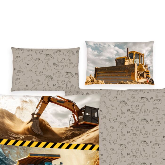 Parure de lit pour les fans d'engins de chantier
