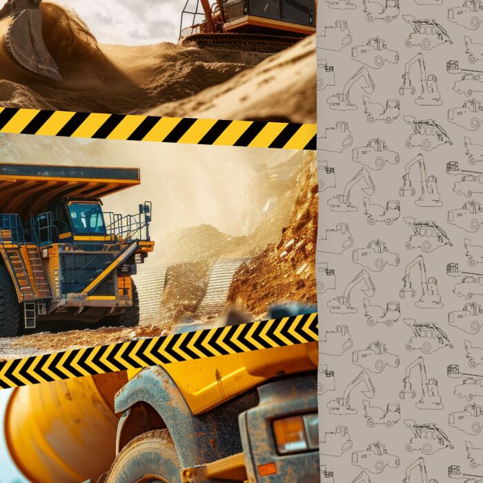 Parure de lit pour les fans d'engins de chantier