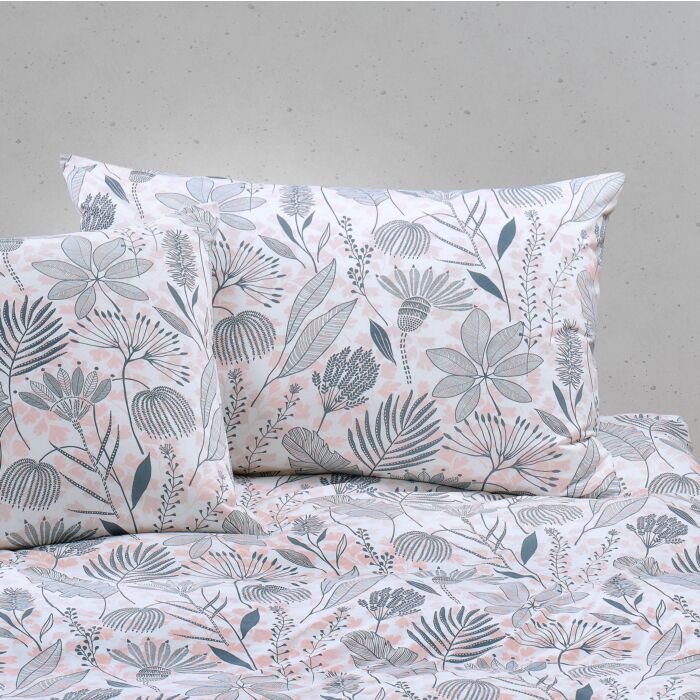 Parure de lit avec motif de fines fleurs