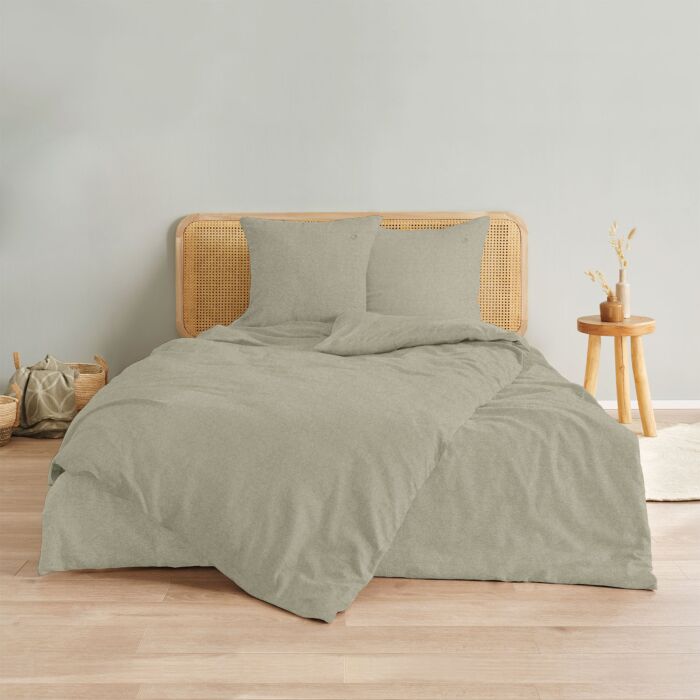 Linge de lit douillet en flanelle de laine, uni
