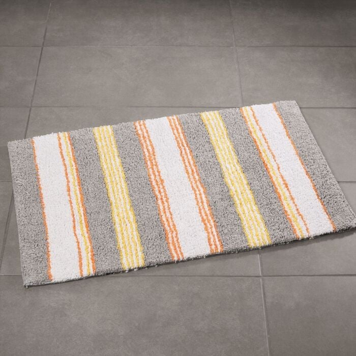 Tapis de bain rayé joliment coloré