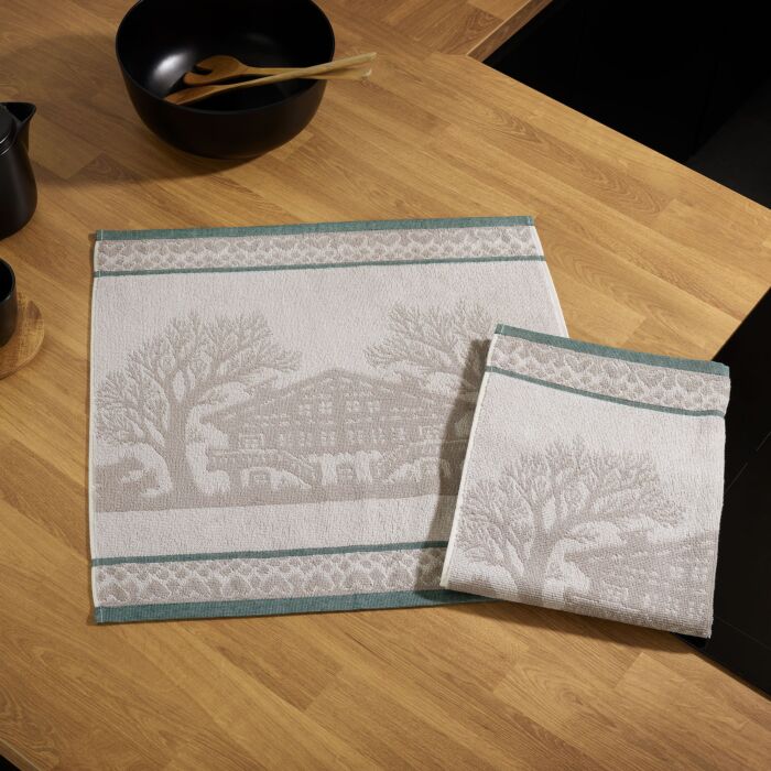 Lot de 2 linges de toilette avec motif de papier découpé