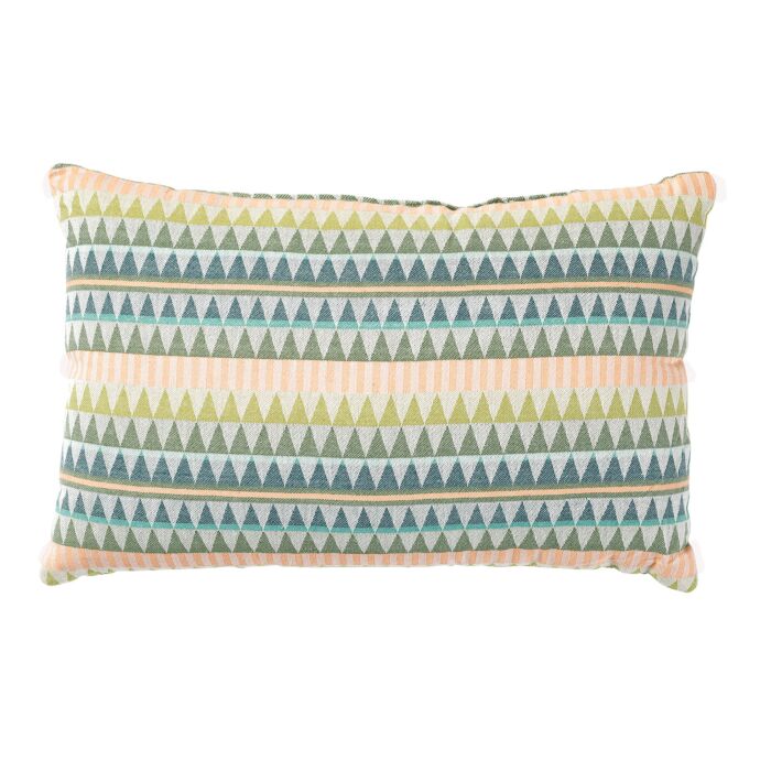 Coussin décoratif à motif géométrique triangle