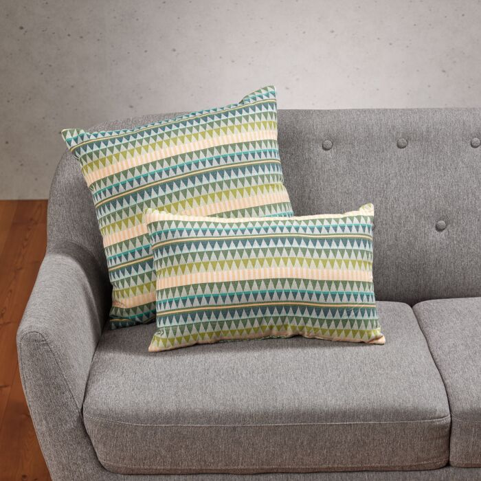Coussin décoratif à motif géométrique triangle