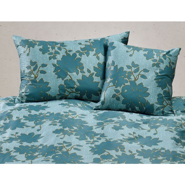 Draps-housses aux coloris assortis: curry, pétrole