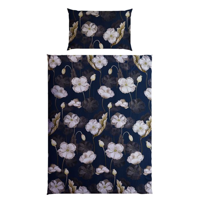 Linge de lit à motifs de coquelicots