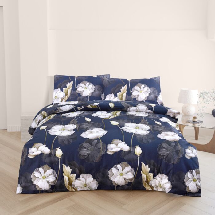 Linge de lit à motifs de coquelicots