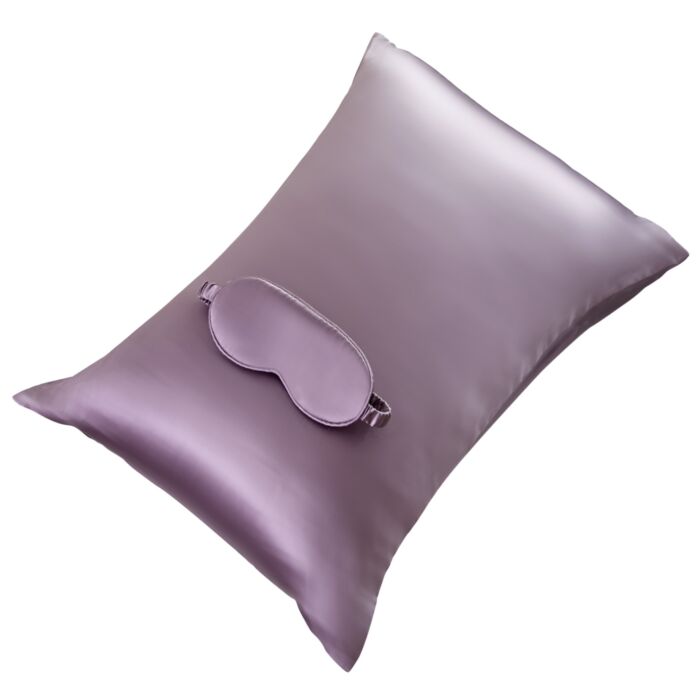 Coffret en soie : taie d’oreiller et masque de nuit