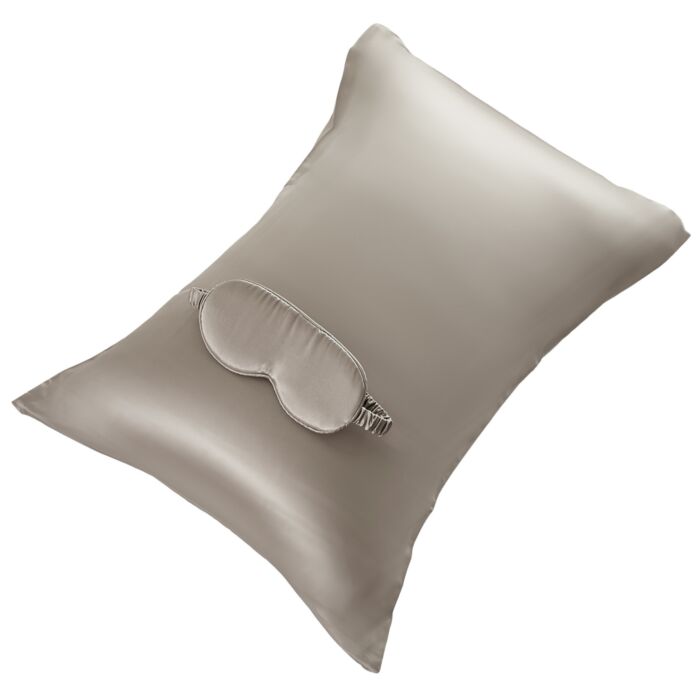Coffret en soie : taie d’oreiller et masque de nuit