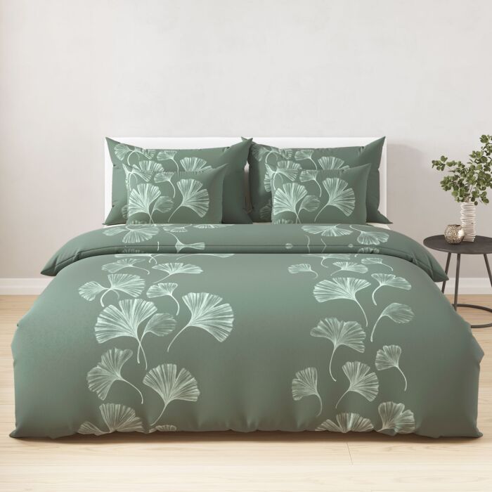 Linge de lit avec motif ginkgo