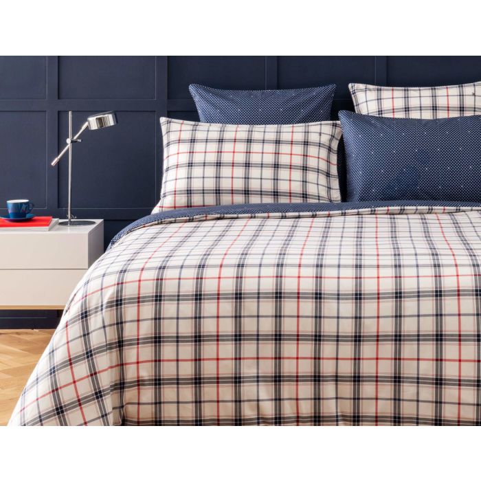 Parure de lit Tommy Navy Checks main product photo
