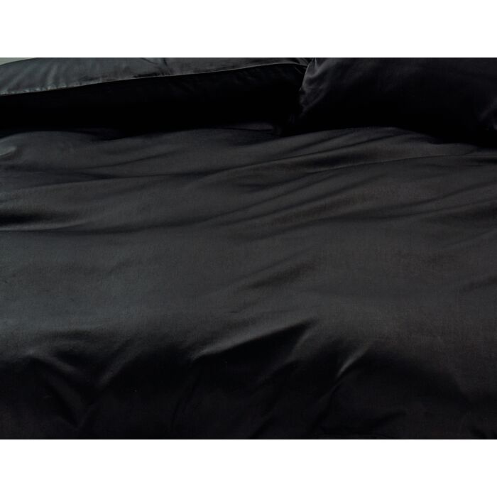 Linge de lit uni en satin avec liseré