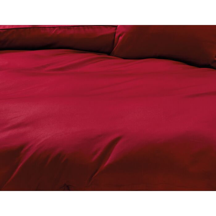 Linge de lit uni en satin avec liseré