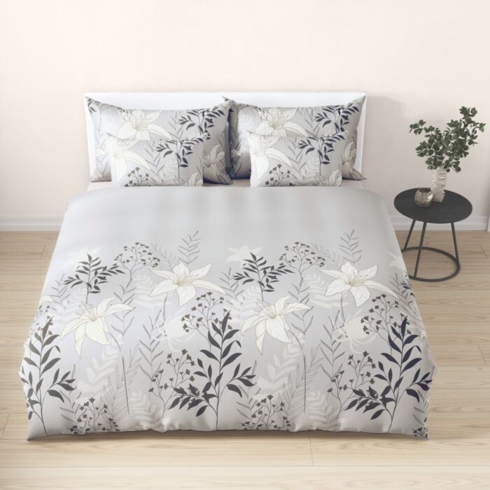 Linge de lit à motifs de lys