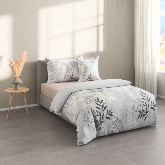 Linge de lit à motifs de lys