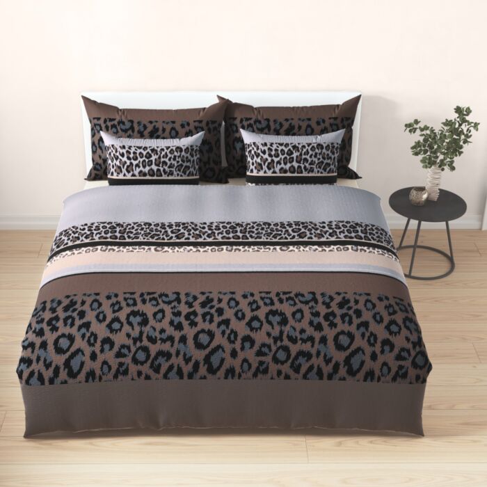 Linge de lit au motif léopard moderne