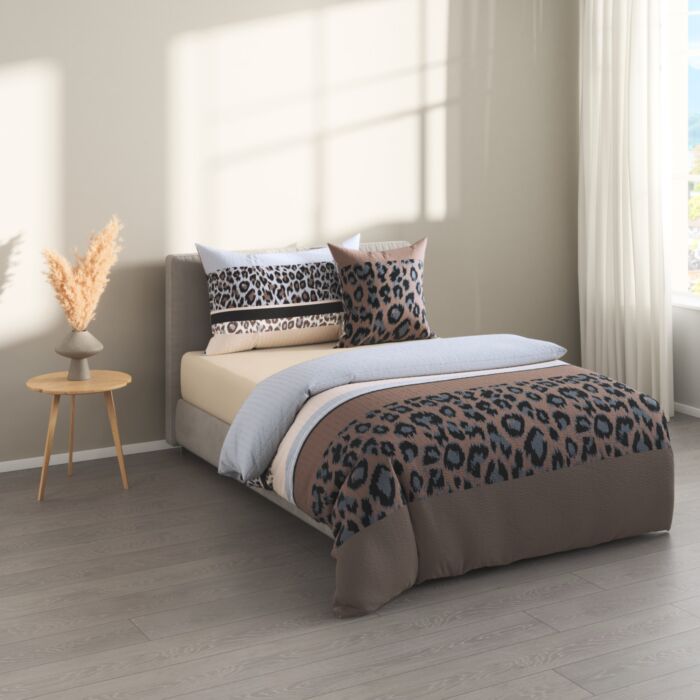 Linge de lit au motif léopard moderne