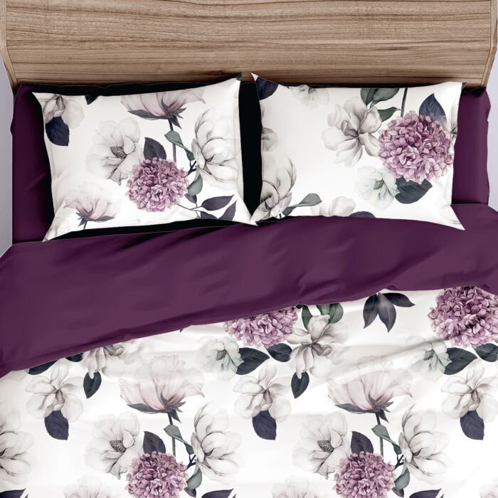 Parure de lit avec motif fleuri