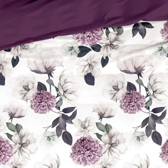 Parure de lit avec motif fleuri