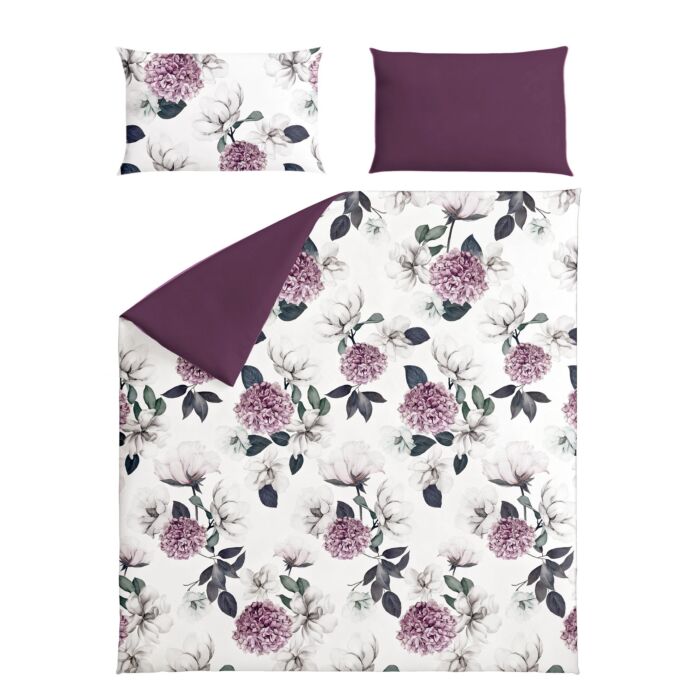 Parure de lit avec motif fleuri
