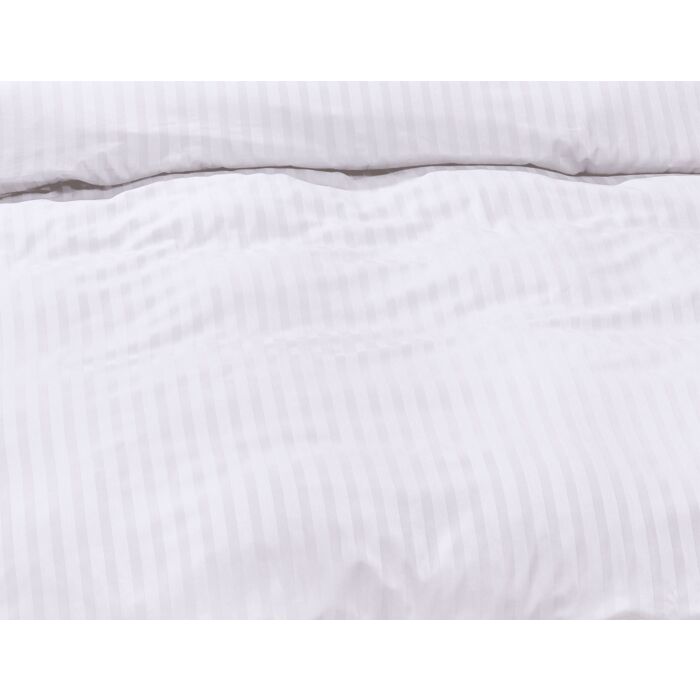 Linge de lit en satin bio uni à rayures