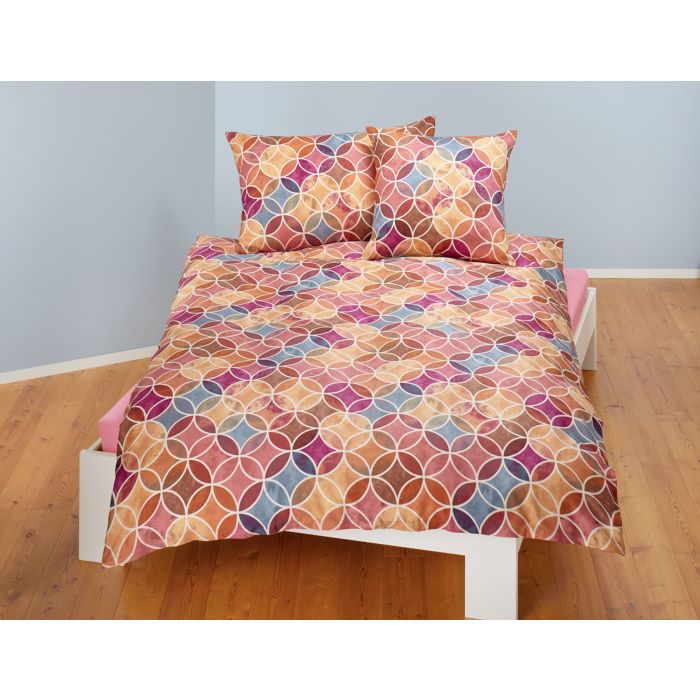 Parure de lit avec motif moderne de cercles main product photo
